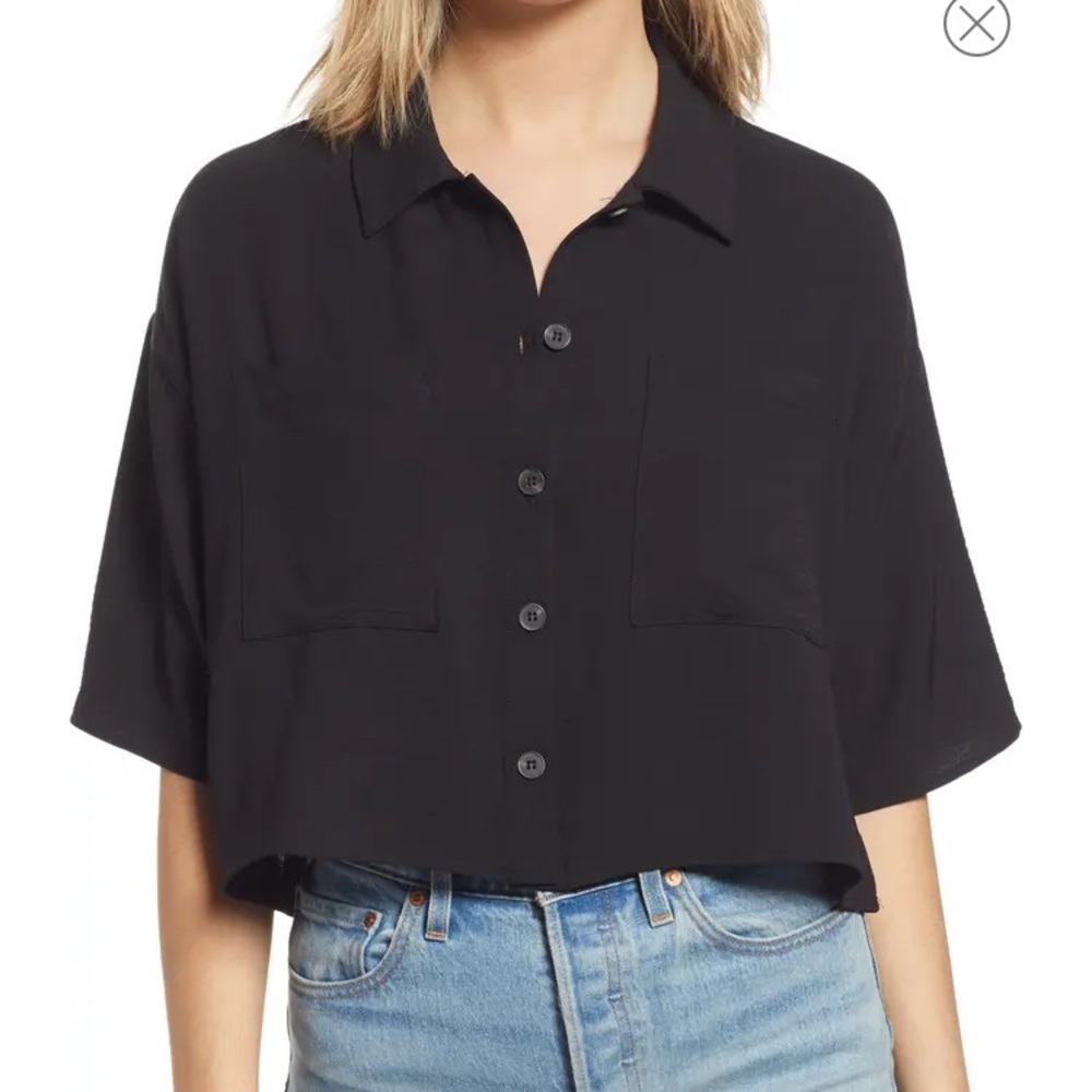 Crop camp shirt
